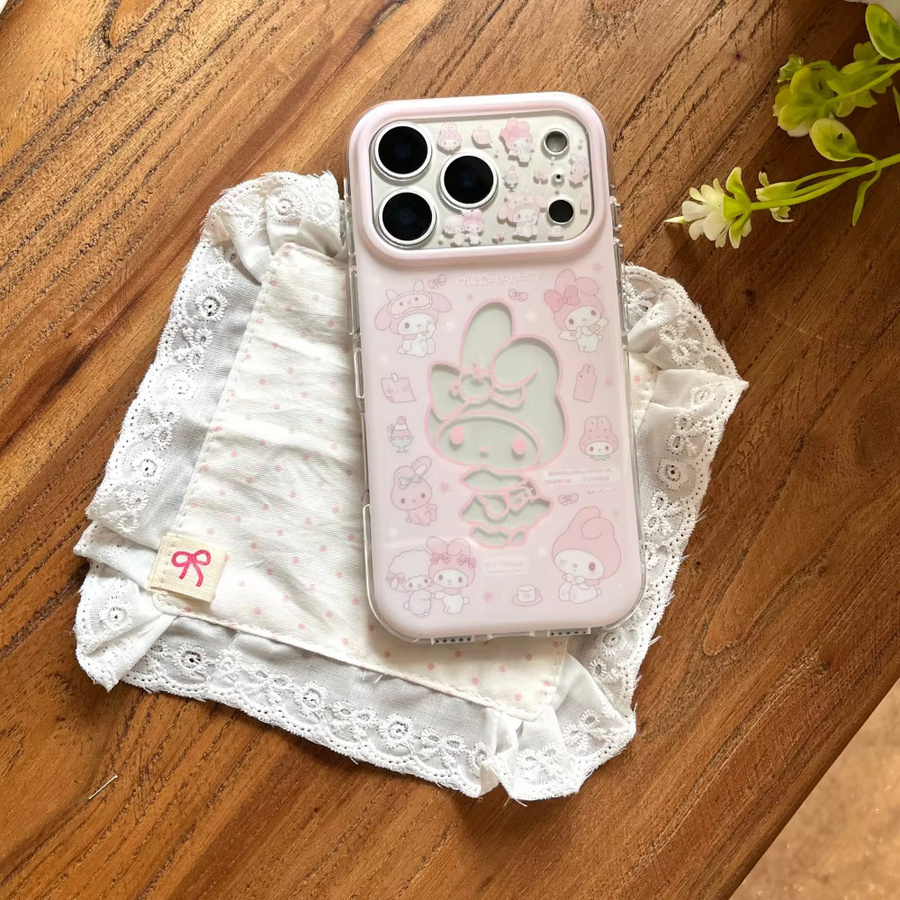Stoßfeste Handyhülle Melodys Cut-Out Aufkleber in Rosa für iPhone 17 Pro Max, 16 Pro und 15 Pro Max - Bild 2