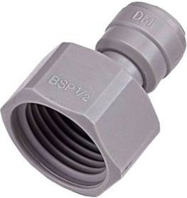 Steckverbinder Tireuse Sabiere konisch aus Kunststoff in Grau, 5/16 x 1/2 BSP(P) - Bild 1