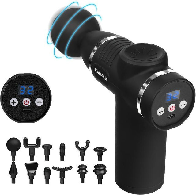 Hizer Mini-Massagepistole zur Muskelentspannung in Schwarz - Bild 1