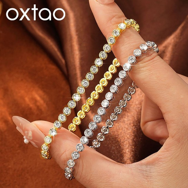 OXTAO Armband, Moissanit, 14K Goldfilled, Damen - Bild 1