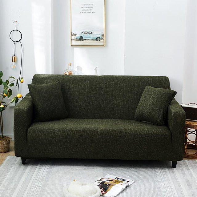 BC-Warm Home All-Inclusive Stretch-Sofabezug, grün, elastisch und rutschfest, Breite: 235-300 cm - Bild 1