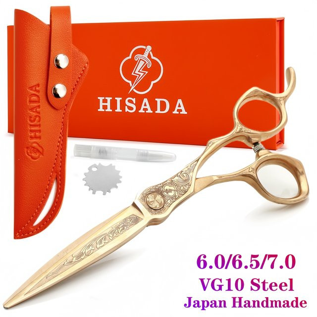 HISADA Friseurscheren, VG10-Material, Roségold, 6-7 Zoll, Unisex - Bild 1