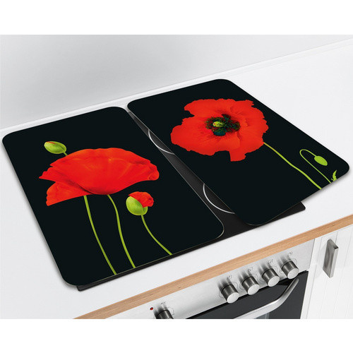 Wenko Herdabdeckplatten Universal Mohn 2er Set Mehrfarbig - Bild 3