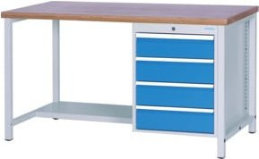 Bedrunka+Hirth Kastenwerkbank 2000 mit 4 Schubladen aus Buche-Multiplex in Multicolour - Bild 1