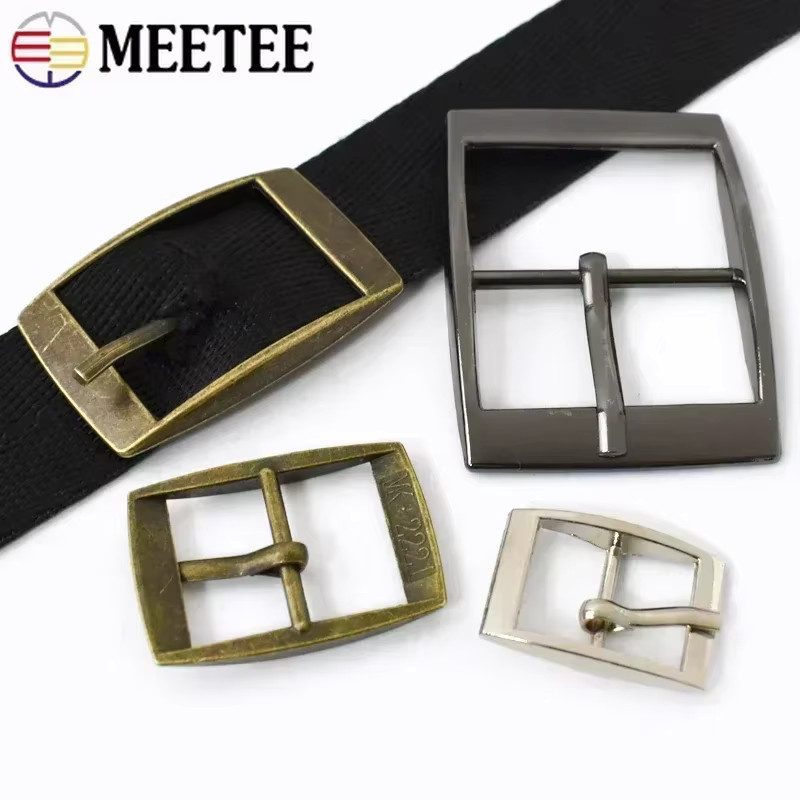 Meetee Metall-Dornschließen aus Stahl in Silber für Taschenriemen, Ledergürtel und Gurtbandhaken als DIY-Ersatzteile - Bild 3