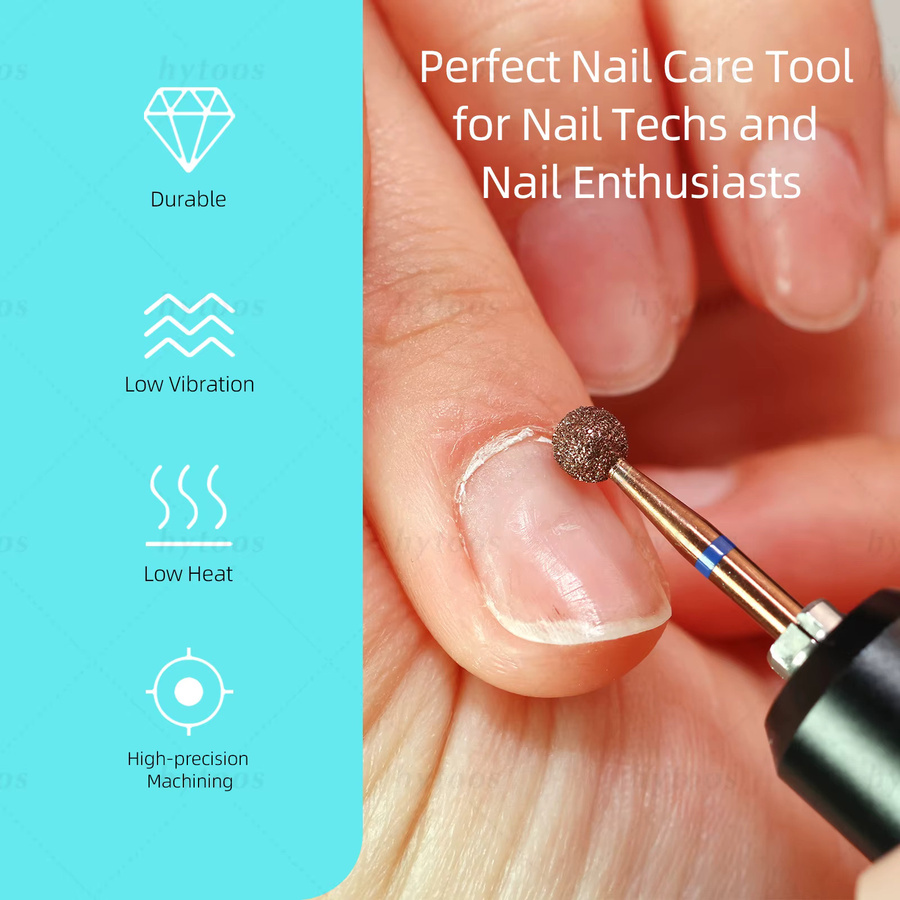 HYTOOS Diamant-Nagelbohrer, 4mm Kugelkopf, Kupferbeschichtet - Bild 2