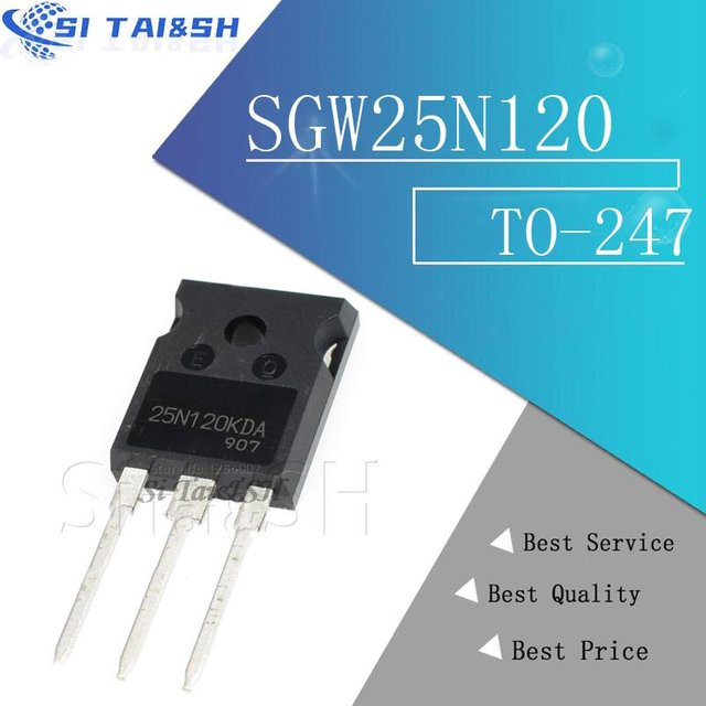 5 Stück Si Tai&SH SGW25N120 IGBT Transistor in TO-247 Gehäuse, Schwarz - Bild 1