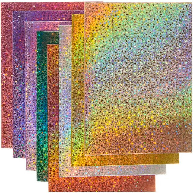 Rico Design Paper Poetry Kartenset Sterne in Rainbow, Format A7/C7 - Bild 1