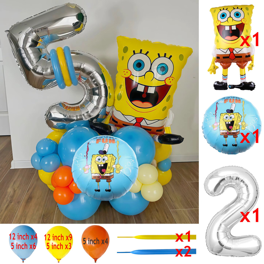 Potdemiel 30er Set SpongeBob und Patrick Star Luftballons für Kindergeburtstage und Partys, Mehrfarbig - Bild 2