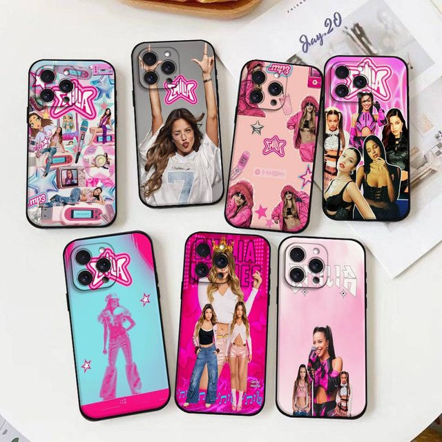 Emilia Mernes MP3 Handyhülle für Apple iPhone 11 bis 17 Pro Max, Weiche Schutzhülle, Schwarz/Multicolor - Bild 1