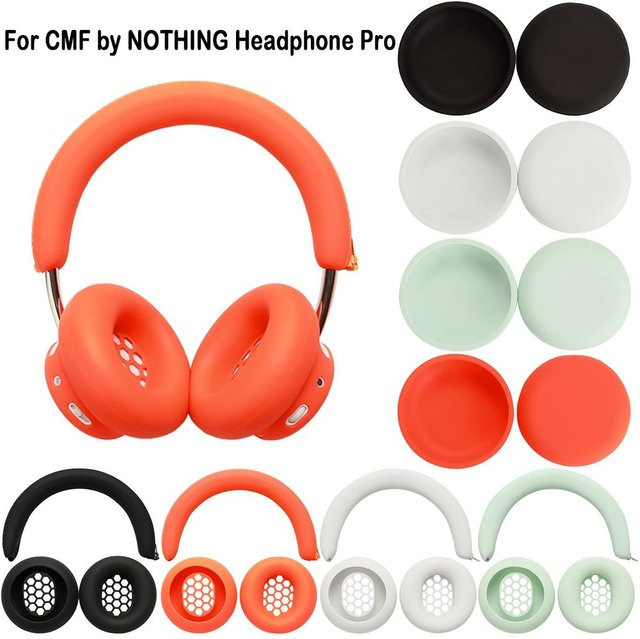 Silikon-Ersatzset für CMF by NOTHING Headphone Pro: Kratzfeste Ohrpolster und staubdichte Kopfhörerhülle in Schwarz - Bild 1