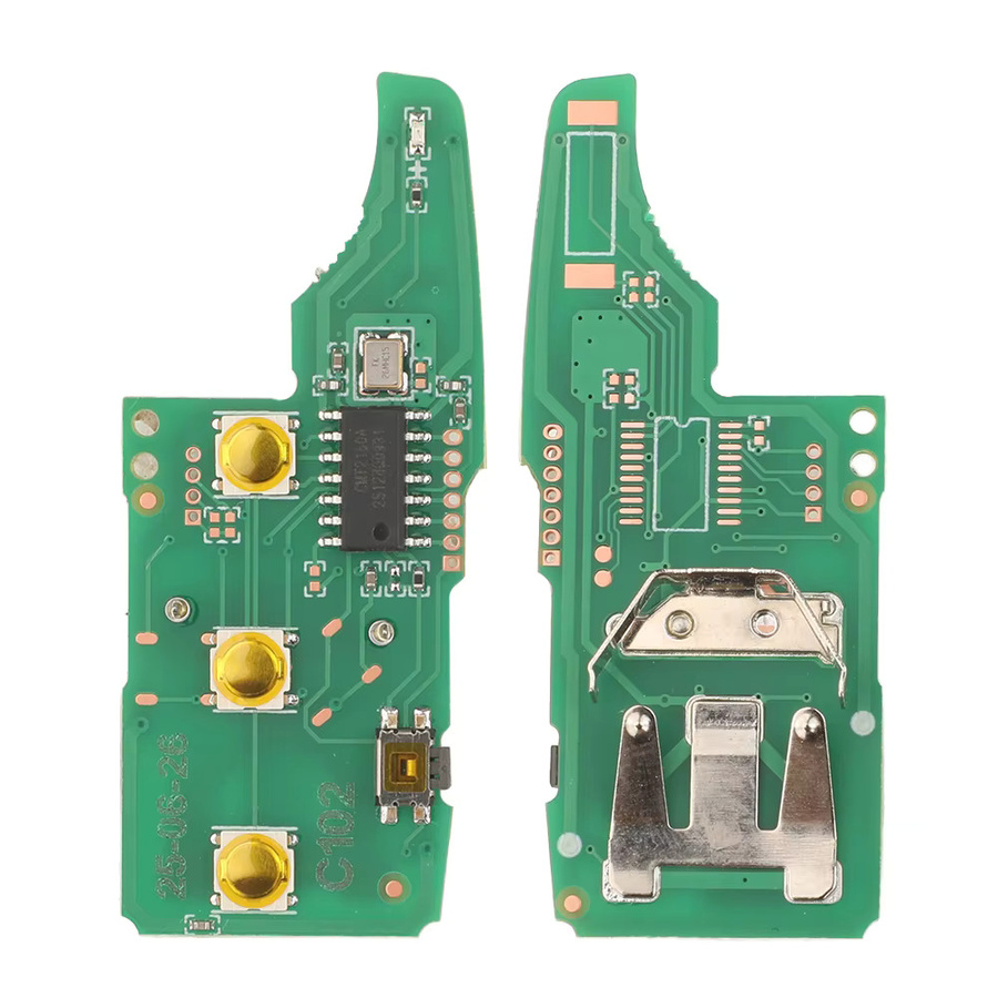JYQ Remote Key ID48 Chip 315 MHz für VW Jetta Caddy EOS GTI Golf Passat Tiguan Touran Käfer Transporter Multivan, Schwarz - Bild 5
