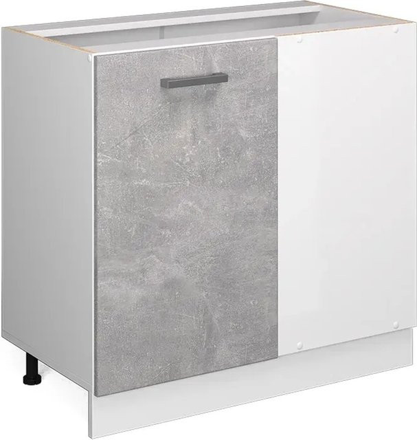 Vicco Eckunterschrank R-Line Küchenschrank in Weiß und Beton, Breite: 86 cm - Bild 2