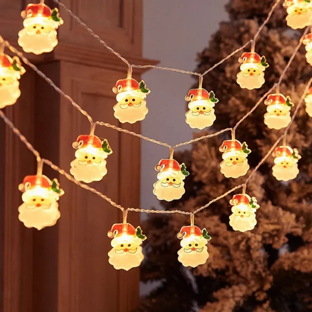 Batteriebetriebene LED-Lichterkette in Warmweiß für Weihnachtsbaum und Weihnachtsdekoration - Bild 1