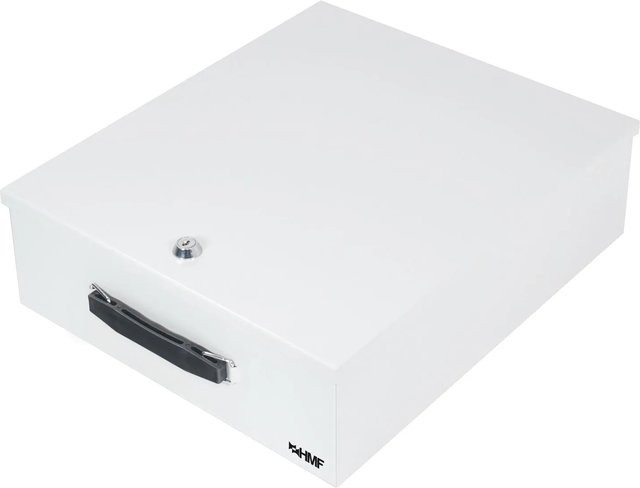 HMF Dokumentenkassette XL aus Stahl für DIN A4, Lichtgrau, B/T/H: 39,5 x 32,5 x 12,0 cm - Bild 1
