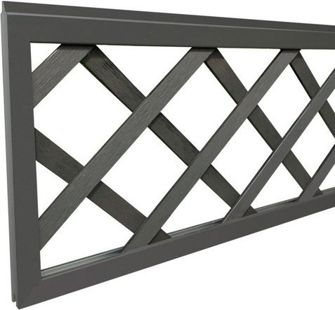 Mr. GARDENER Steckzaunsystem Turino aus WPC in Schwarz und Anthrazit, B: 28 cm, H: 180 cm - Bild 1