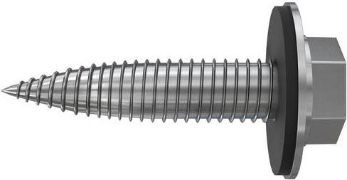 Fischer EPDM Bohrschraube A2 Edelstahl Silber Durchmesser: 6,0 mm, Länge: 25,0 mm - Bild 1