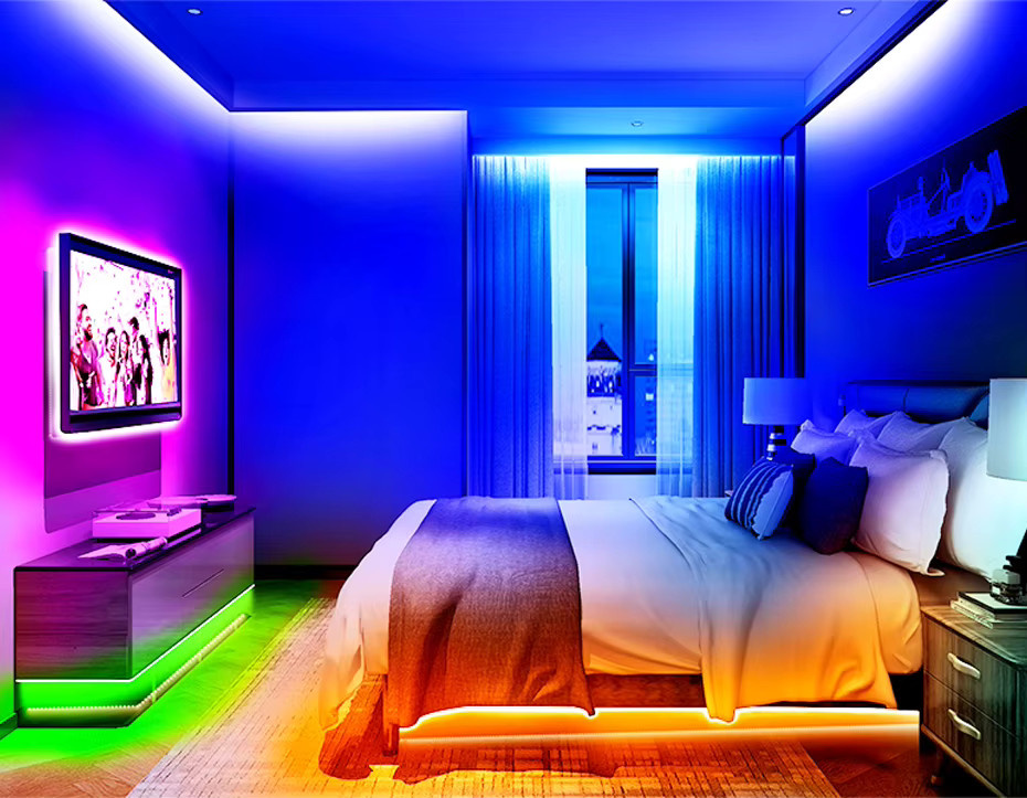 VBS RGB Neon LED Streifenlicht 5050 mit IP68 Adapter und Fernbedienung, wasserdichte Außenbeleuchtung für Haus und Garten - Bild 5