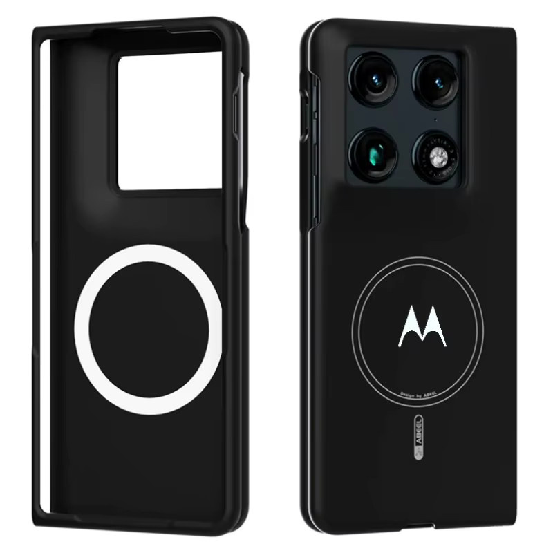 Magnetische Flüssigsilikonhülle für Motorola Razr Fold 2026 mit MagSafe-Kompatibilität und Beflockungsschutz in Schwarz - Bild 3