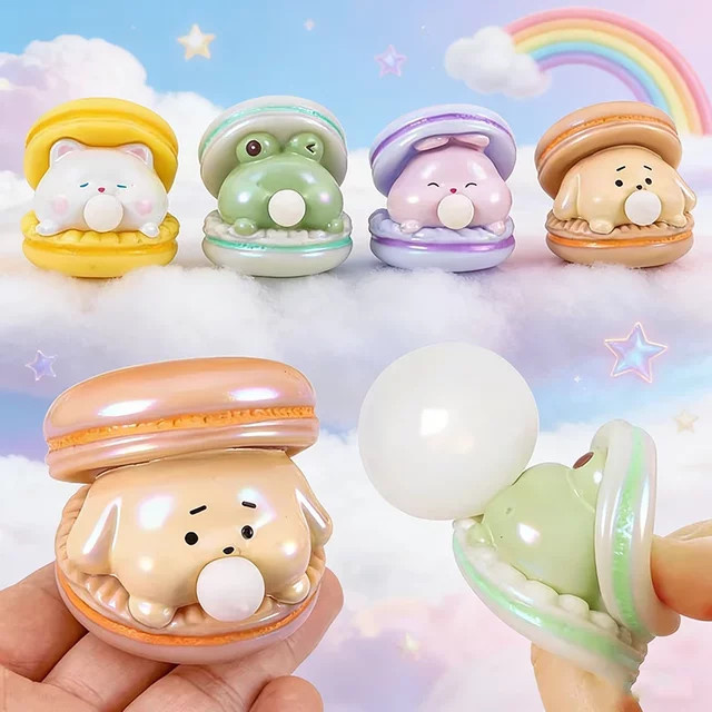 XDR Burger-Squishy-Spielzeug, Macaron-Cartoon-Stressabbau-Spielzeug - Bild 1