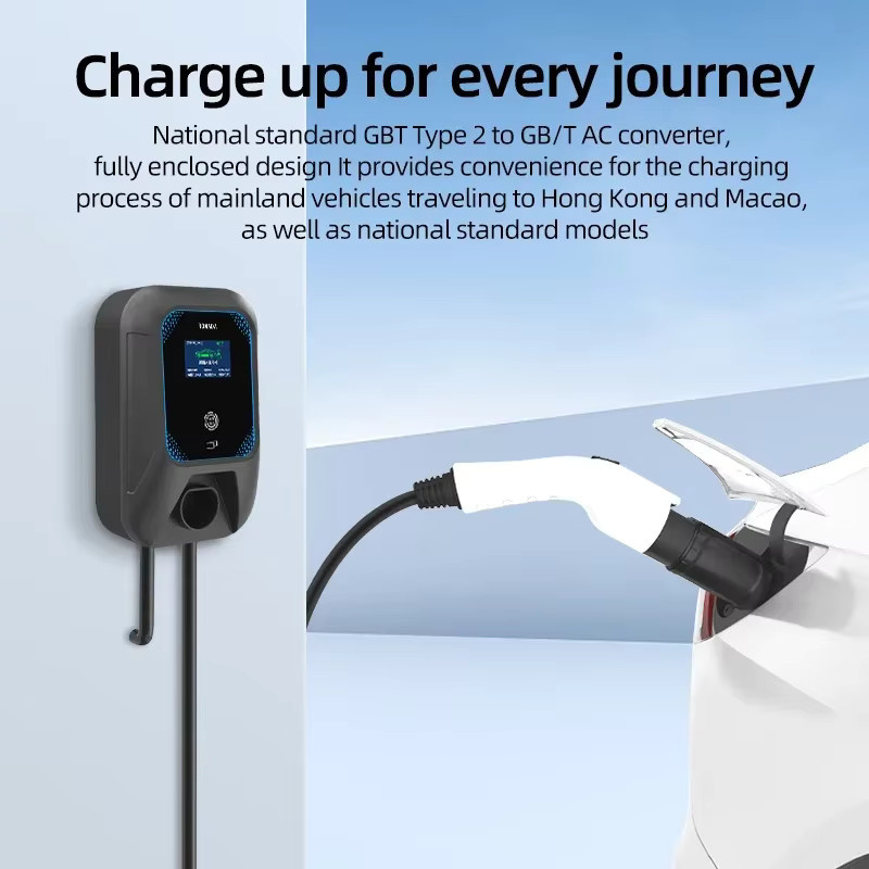 ROMADA Ladeadapter von Typ 2 auf Typ 1 J1772/Tesla/GBT 20234 für Elektrofahrzeuge in Schwarz - Bild 4