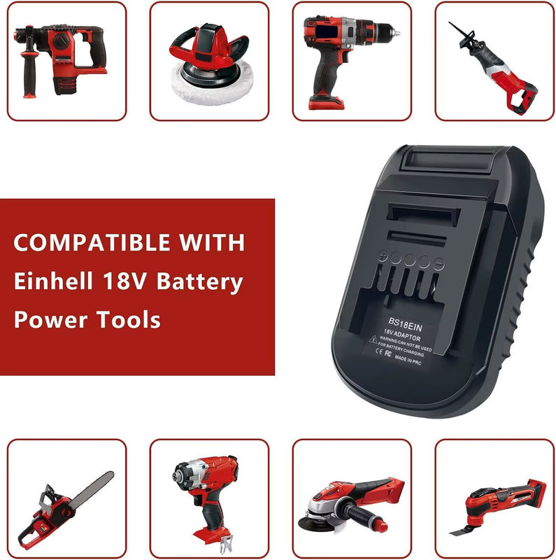 Bosch Batterieadapter für 18V GBA Li-Ionen-Akkus, schwarzer Konverter für E-Inhell 18V Lithium-Akku-Elektrowerkzeuge und Bohrmaschinen - Bild 3