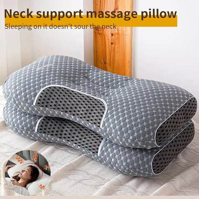 Orthopädisches MOYU Nackenkissen aus Sojabohnenfaser in Grau für besseren Schlaf und Nackenschutz - Bild 1