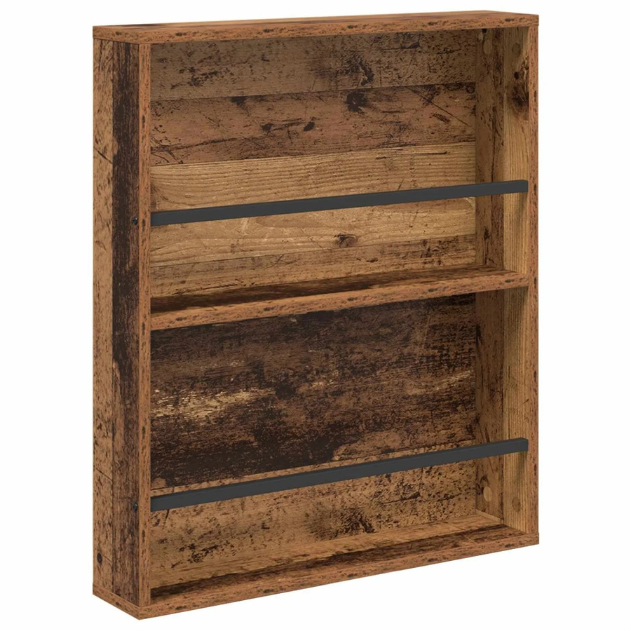 vidaXL Magazinregal aus Holzwerkstoff in Braun im modernen minimalistischen Stil, B/T/H: 60 x 12 x 70 cm - Bild 2