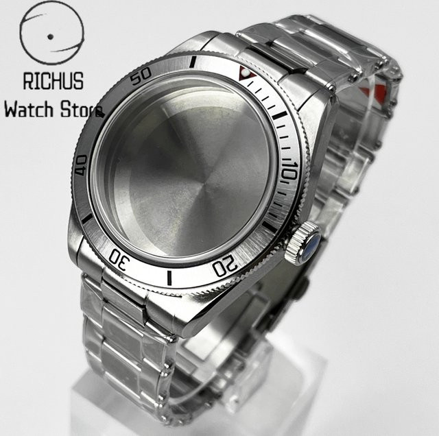 RICHUS Uhrengehäuse Edelstahl, Silber, 39 mm, mit Lünette, Unisex - Bild 1