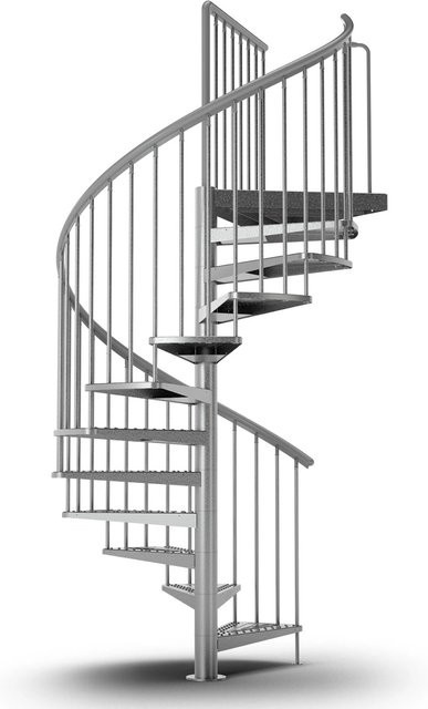 DOLLE Außenspindeltreppe Gardenspin mit Metallstufen Durchmesser: 155 cm, Höhe: bis 282 cm - Bild 1