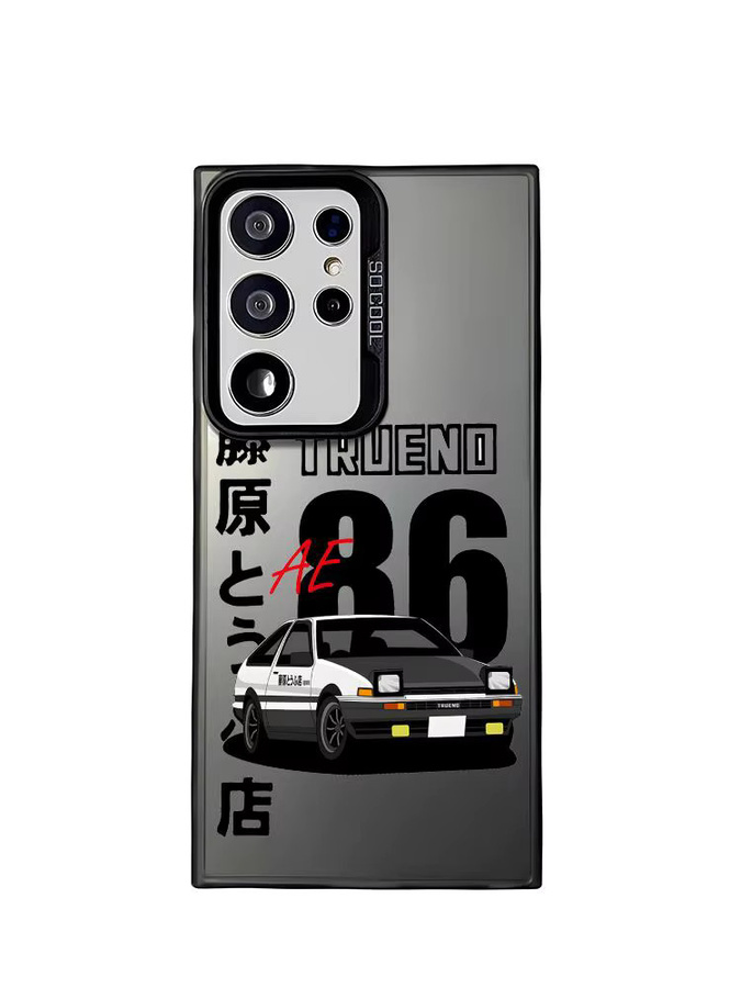 Silikon Handyhülle im Anime Initial D AE86 Design für Samsung Galaxy S25 S24 S23 S22 S20 Ultra in Silber und Bunt - Bild 5