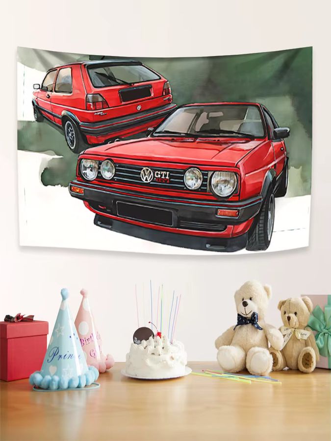 COOL WW Rennwagen-Banner aus Polyester, dekorative Autoflagge für Outdoor und Garage, B: 60 cm, H: 90 cm oder B: 90 cm, H: 150 cm - Bild 3