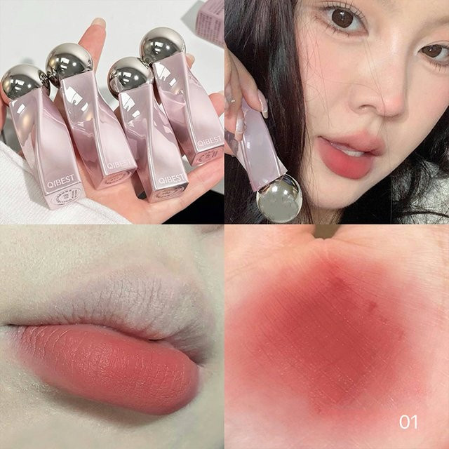 QIBEST Lippenstift, Matte Velvet, Nude, Creme - Bild 1