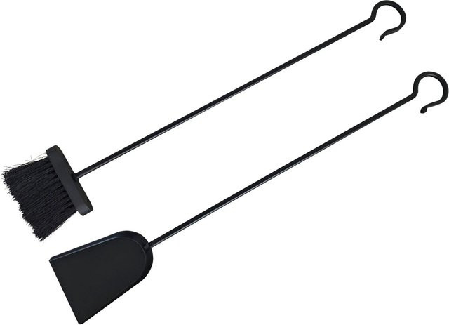 Relaxdays Kamin Kehrset aus Eisen in Schwarz, B/T/H: 76 x 12 x 3,5 cm - Bild 1