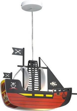 Insatech Piratenschiff Pendelleuchte LED E27 in Mehrfarbig für das Kinderzimmer