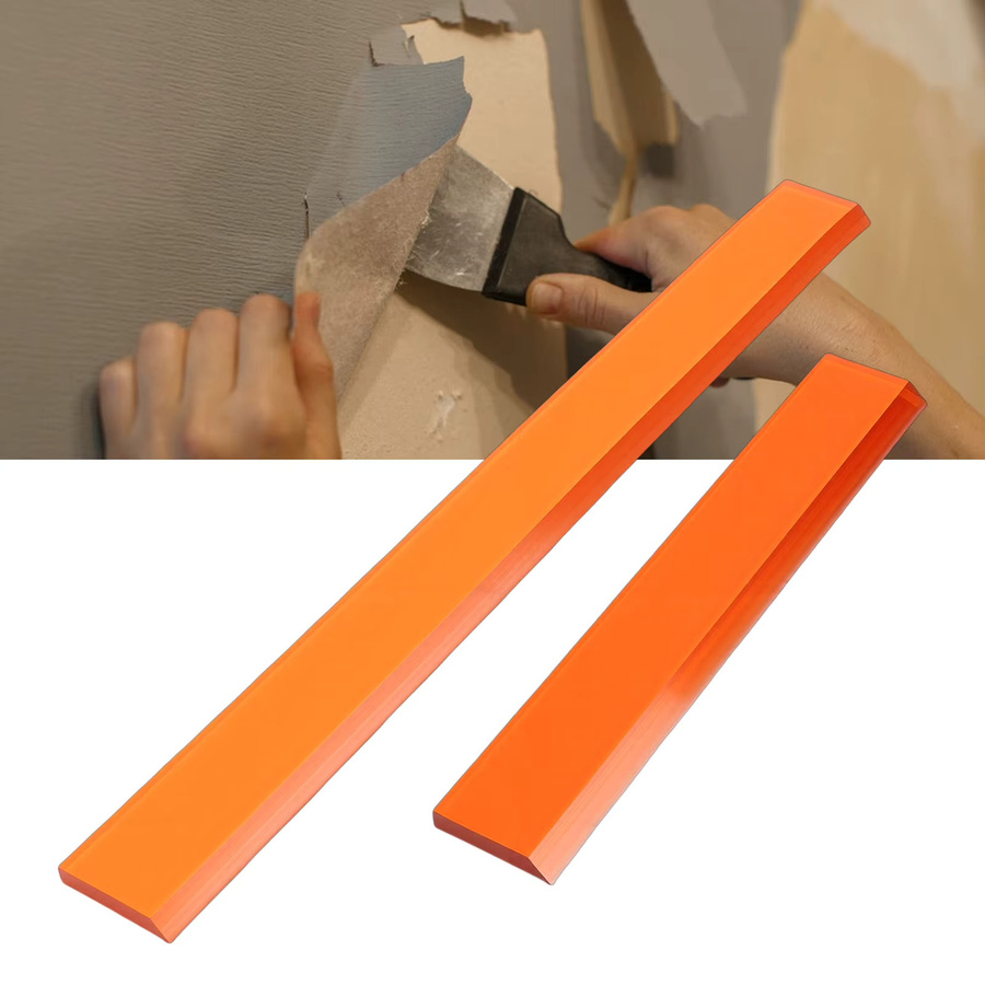 WALFRONT Spachtel Set, 2 Stück, bogenförmig und biegbar, hochelastisch, orange, für Gipsreparaturen und Wandschneider - Bild 1