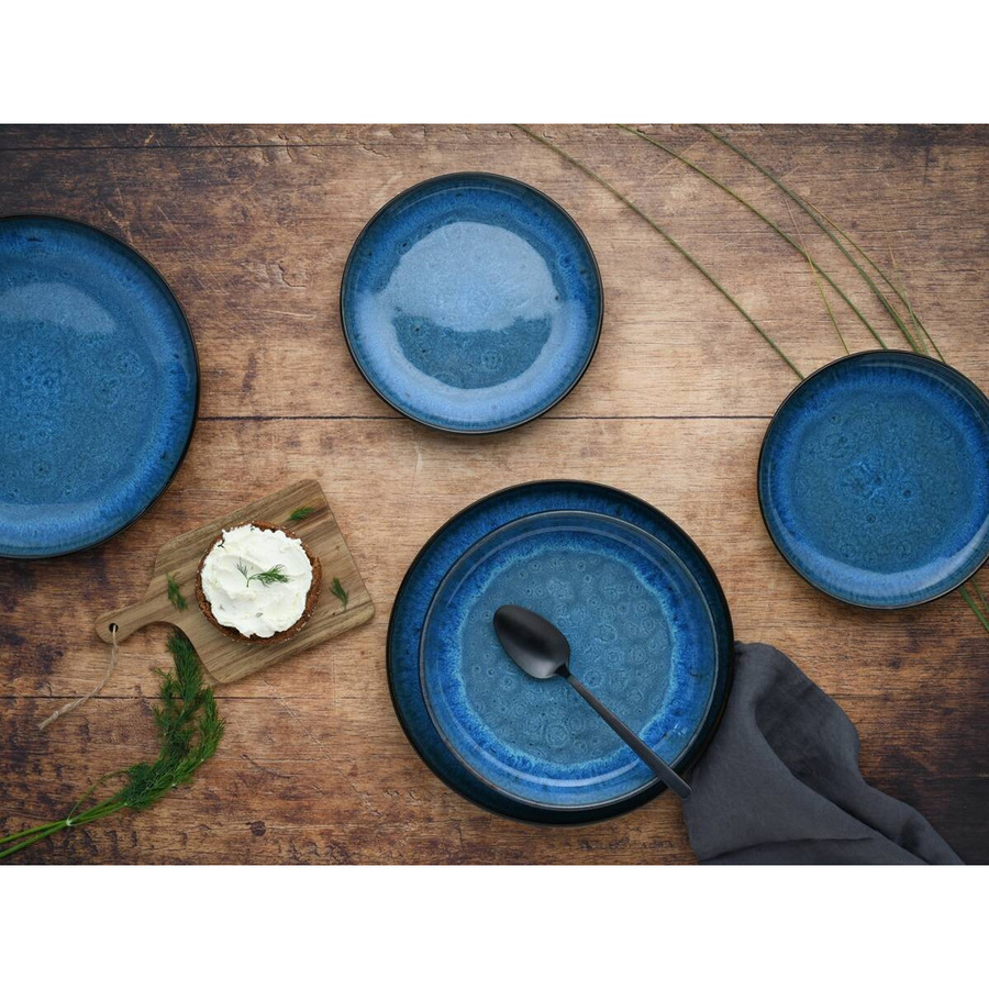 CreaTable Tafelservice Nordic Fjord 18-teiliges Geschirrset aus Steinzeug in Blau - Bild 3