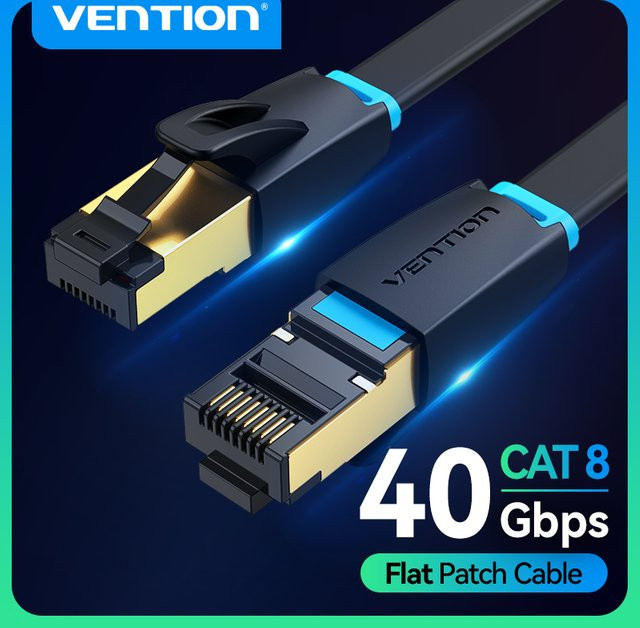 Vention Cat8 Ethernet-Kabel mit 40 Gbit/s und 2000 MHz für Router und Modem - Bild 1