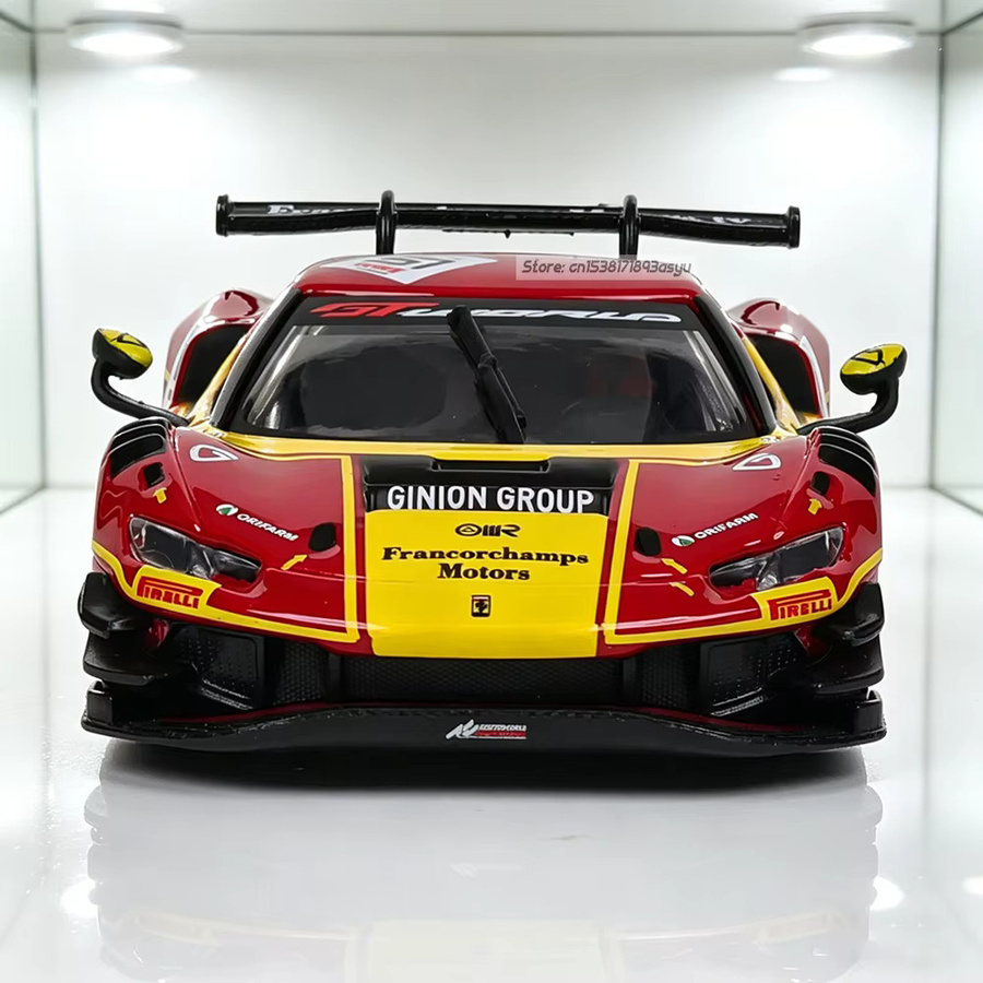 Bburago Ferrari 2025 296 GT3 Nr. 51, Rennwagen-Modell, 1:43, aus Druckguss - Bild 4