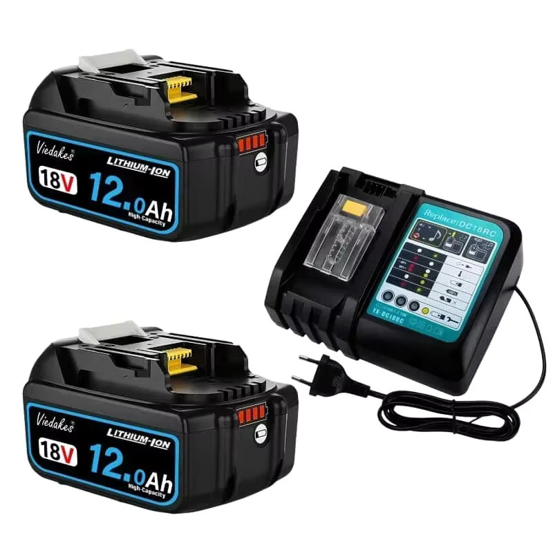 Viedakes Ersatz-Lithium-Akku für Makita 18V, 12Ah, 12000mAh, kompatibel mit BL1830B BL1850B BL1850 BL1840 BL1860 BL1815, Schwarz - Bild 6