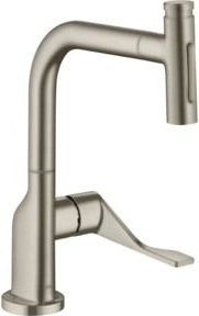 Hansgrohe Axor Citterio Küchenarmatur SPT 230 Se mit Ausziehbrause und sBox in Brushed Nickel - Bild 1