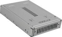 ICY DOCK Festplatten Konverter MB982SP-1S Einbaurahmen für 2.5 Zoll SATA/SAS SSD und HDD in Silber - Bild 1