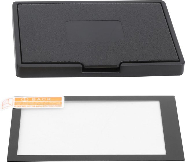 KONNWEI Display-Schutzfolie aus gehärtetem Glas und Gegenlichtblende Set für Olympus EM10 II und EM1 II in Schwarz - Bild 1