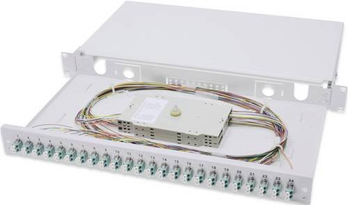 Digitus Professional LWL-Patchpanel 24 Port LC, 1 HE, Grau/Weiß - Bild 1