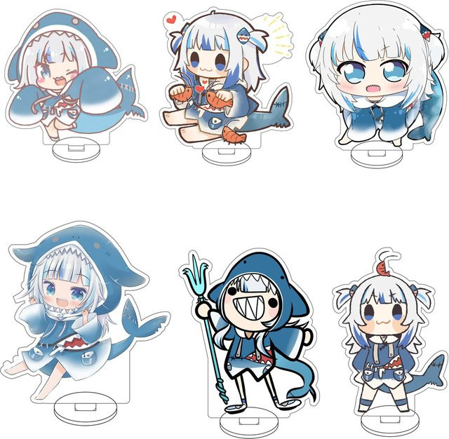 Bandai Gawr Gura Ika Musume Cos Acryl-Figur Ständer, Einzelfigur, 10cm - Bild 1
