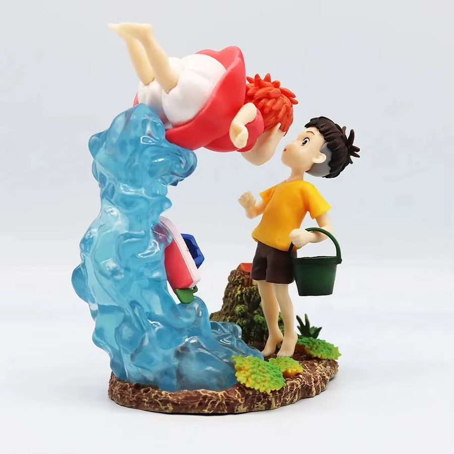 Bandai Anime-Figur Ponyo trifft Sosuke aus Ponyo auf der Klippe, Sammlerornament, Höhe: 15 cm - Bild 3