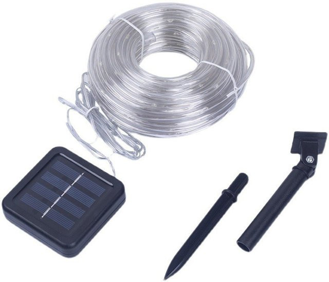 TOMTOP JMS Solar LED Rohr Lichterkette mit 50 LEDs in Blau für Garten und Landschaftsbau - Bild 1