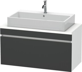Duravit Waschtischunterschrank Com DuraStyle in Grau und Weiß mit einer Schublade, B/T/H: 100 x 47,8 x 51,2 cm - Bild 1