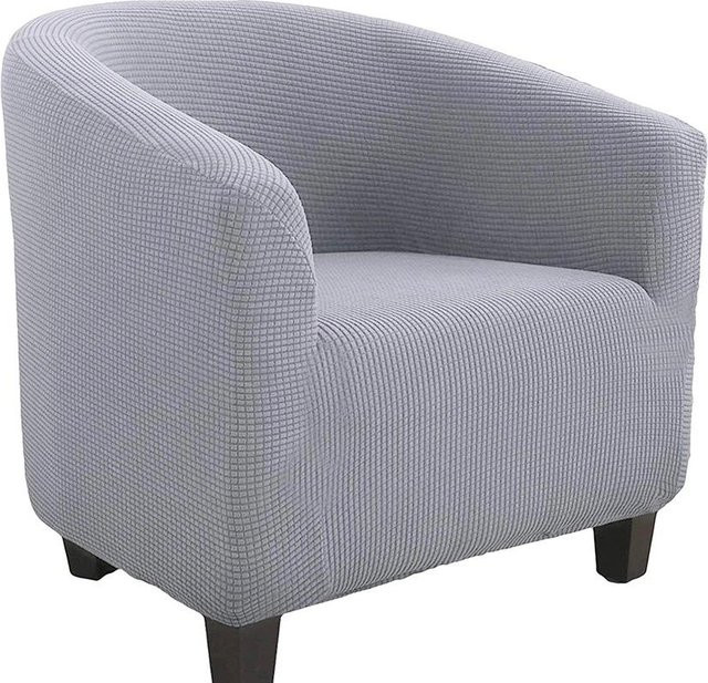 Yiran Furniture Sesselbezug aus Jacquard-Polyester, elastisch und schmutzabweisend, grau - Bild 1