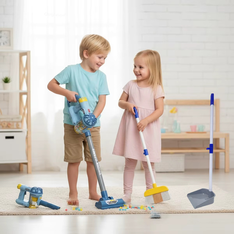 Chriyungel Kinder-Staubsauger-Spielzeug, elektrisch, Haushaltsreinigungsset - Bild 2